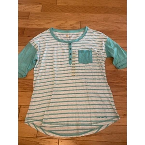 Carhartt, Damen grün gestreift, 3/4 Arm, Fronttasche, T-Shirt M(8-10) - Bild 1 von 9