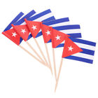 100pcs Obstpick Kuba -Flaggen Cupcake Toppers Cocktailstangen