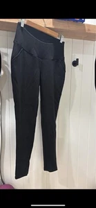Black Work Stretch Pants Legging S Maternity S 10 Ripe - Picture 1 of 4