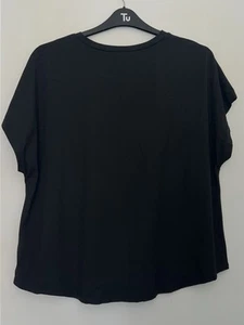 Shein Curve Black Slash T-Shirt Size 2XL 20-22 - Imagen 1 de 5