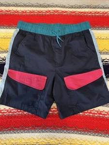 Boys' Ombre Striped Swim Shorts Aqua Blue, Size Large (10/12) - Picture 1 of 4