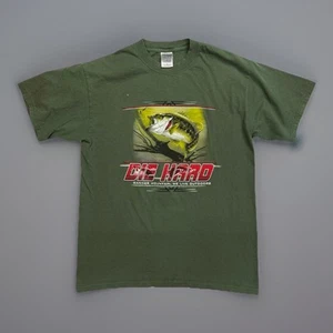Gander Mountain Graphic T-Shirt Mens Med Fishing Bass Die Hard Ultra Cotton - Picture 1 of 2