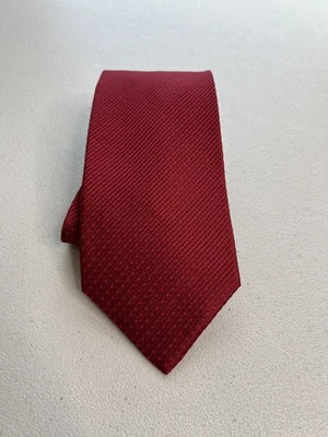 Галстук дизайнерский Arrow красный с геометрическим узором 100% шелк - Изображение 1 из 4