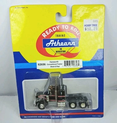 Athearn #92656 Kenworth Conventional Tractor Black & Red Ho Scale NEW! - Image 1 of 3