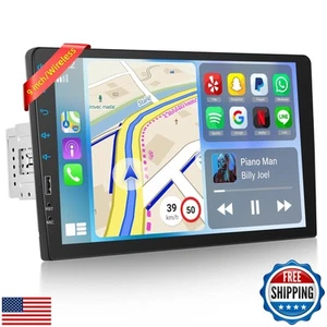 9 inch Wireless CarPlay Single Din Car Stereo 1 Din Touch Screen Car Play And - Picture 1 of 5