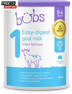 Bubs Goat Milk Infant Formula Stage 1, Baby 0-6 Months, Proudly Australian Made - Picture 1 of 12
