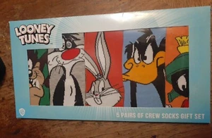 Nuovo set regalo 5 paia calzini equipaggio Looney Tunes. - Foto 1 di 2