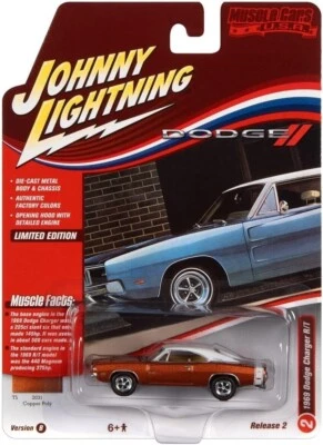 Johnny Lightning 1969 Dodge Charger R/T 1/64 Scale Diecast Muscle Cars vB r2 #2 - Image 1 of 3