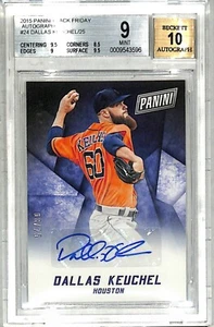 2015 Panini Friday DALLAS KEUCHEL Signed Astros Card #24 Graded BGS 9 Auto 10 - Picture 1 of 3