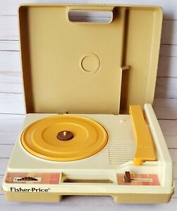 Vintage Fisher Price Record Player Tan Orange 1978 No Needle But Works