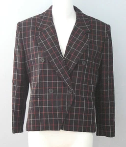 JONES NEW YORK PETITE Size 10P Black Fully Lined Blazer (Made in Canada) - Foto 1 di 1