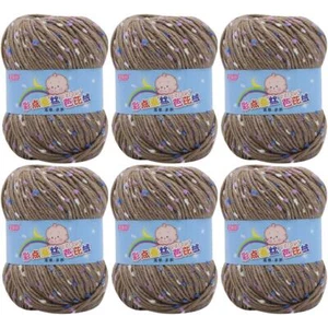 6 Pack of Colourful Cotton Knitting Crochet Yarn Sweater Supersoft Yarn Set f... - Picture 1 of 9