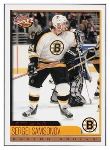 C748 SERGEI SAMSONOV 2003-04 PACIFIC COMPLETE 56/99 #142 BRUINS RARE SP