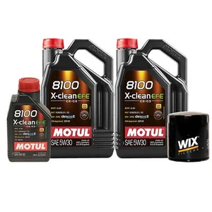 11L Motul 8100 X-CLEAN EFE 5W30 Wix Filter Engine Motor Oil Change Kit API SN - Picture 1 of 1