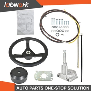 Labwork 10FT Boat Rotary Steering System Outboard Kit With 12.4" Wheel SS13710 - Imagen 1 de 21