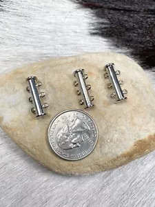 Magnetic Clasps for Jewelry 3 hole magnetic finding connector 20mm x 10mm 6 pcs - Picture 1 of 3