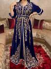 Dubai Moroccan Open Kaftan Abaya Embroidered Takchita Wedding Gown Women Dress