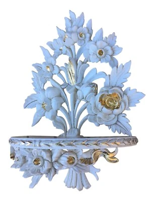 Wandkonsole Barock Antik Konsolentisch Ablage ANTIK Hängekonsole Blumenbank 28cm - Bild 1 von 4