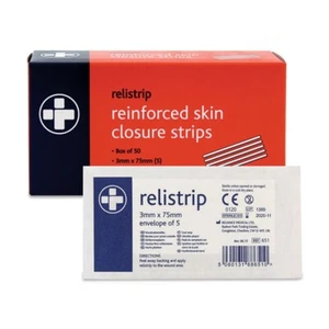 TRADITIONAL PAPER STERILE WOUND CLOSURE STRIPS - 3mm x 75mm - PACK OF 5 - Picture 1 of 2