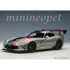 AUTOart 71733 DODGE VIPER GTS-R COMMEMORATIVE ACR 2017 1/18 SILVER BLACK STRIPES - Picture 1 of 4