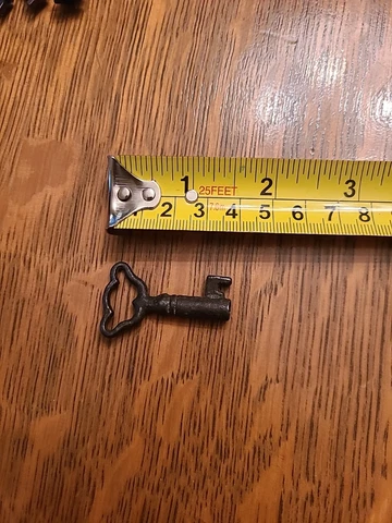 Skeleton Key Antique Hollow Barrel 1.5 Inches Fancy Bow Iron 114 Cover