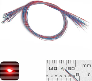 25PCS Pre-Wired Micro Blinking Leds(Light Mode: Flashing Red Light) 0805 SMD Led - Picture 1 of 12