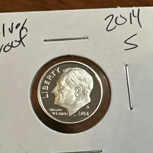 2014-S PROOF SILVER ROOSEVELT DIME  Free Shipping - Picture 1 of 4