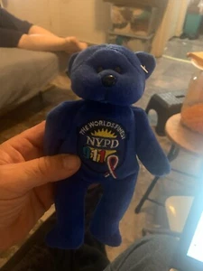 NYPD The World's Finest 911 Beanie Baby (tag missing) - Picture 1 of 2