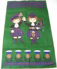 Kiltie by Linanne Linen Tea Towel Vintage Scottish Highland Dancers Scotland
