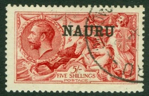 SG 22 Nauru 1916. 5/- hellkarmin. Ein sehr schönes gebrauchtes CDS Exemplar, übrig... - Bild 1 von 1