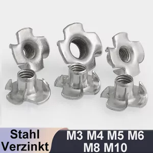 M3 - M10 Einschlagmuttern Gewinde Einschlagmutter Stahl Verzinkt DIN 6930 - Bild 1 von 16