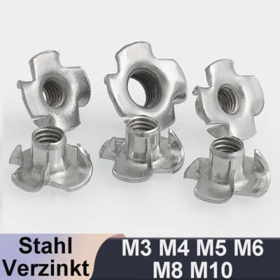 M3 - M10 Einschlagmuttern Gewinde Einschlagmutter Stahl Verzinkt DIN 6930 - Bild 1 von 4