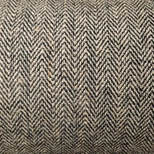 Herringbone Burlap Black/Tan 52" Fabric by the Yard - Picture 1 of 1