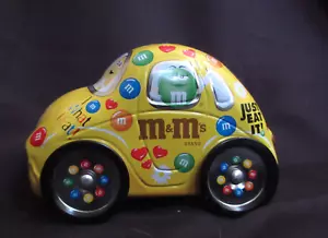 Adorable M&M's Volkswagen VW Beetle Bug Yellow Candy GUC - Picture 1 of 8