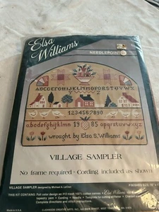 Vintage Elsa Williams Needlepoint Village Sampler NEW complete Kit - Picture 1 of 2