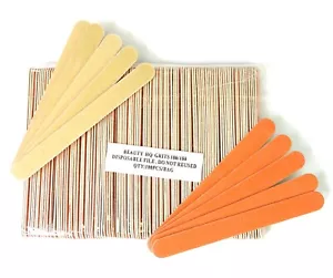 100 Pcs Nail Art Manicure File Grit 180/180 - Picture 1 of 1