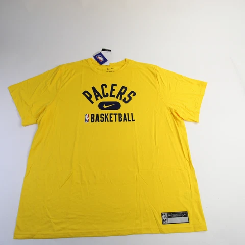 Indiana Pacers Nike NBA Authentics Dri-Fit Short Sleeve Shirt Men's Gold New Cover