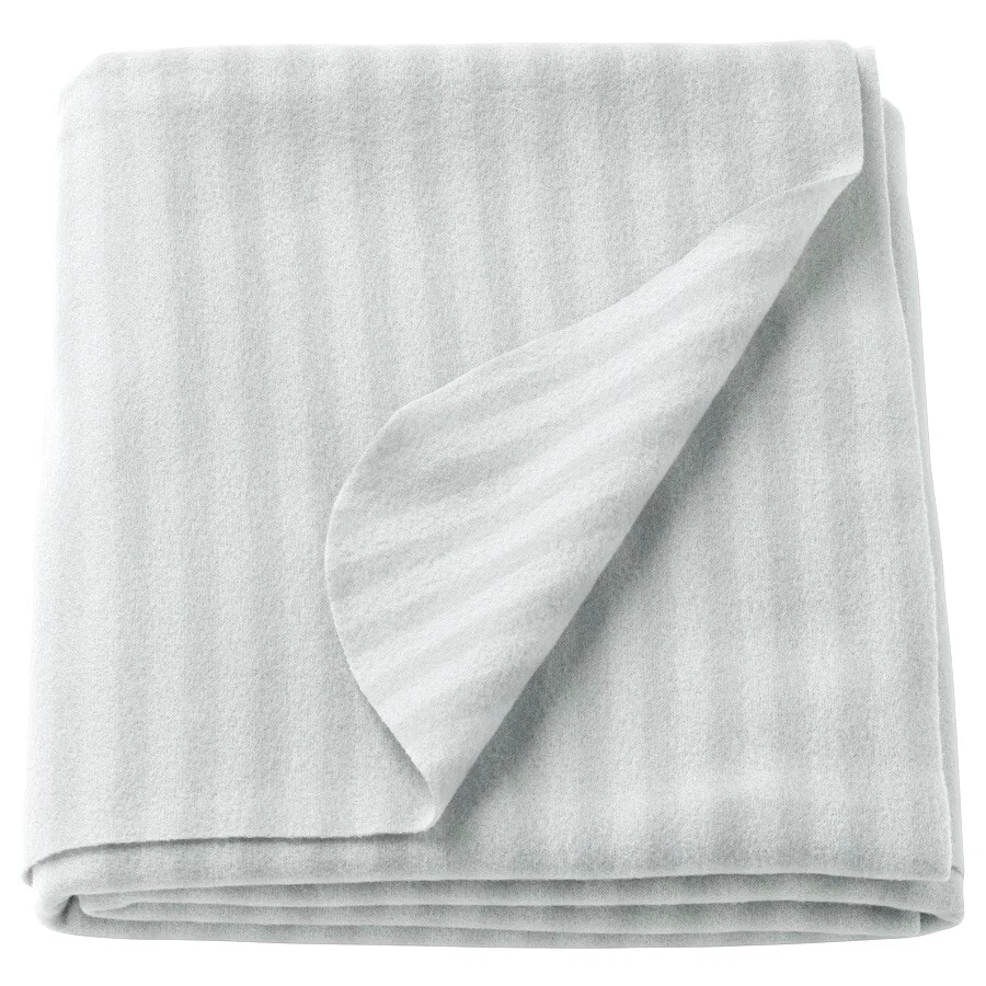 2x IKEA Vitmossa Grey Fleece Sofa Throws 120x160cm