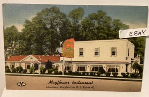 OLD ABERDEEN MD. MAYFLOWER RESTAURANT US ROUTE 40, LIVE LOBSTERS + RARE POSTCARD - Picture 1 of 2