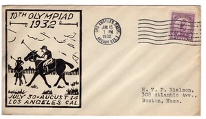 #718 Olympics 1932  FDC - Planty #65 - Picture 1 of 2
