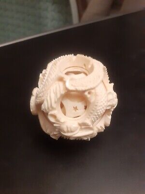 Vintage Carved Chinese Puzzle Ball • 10£
