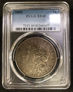 1892 Morgan Dollar PCGS XF40 - Picture 1 of 4