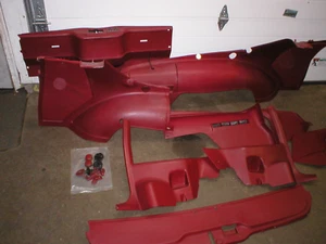 1982-92 CAMARO FIREBIRD CARMINE RED DARK REAR CARGO INTERIOR TRIM - Picture 1 of 20