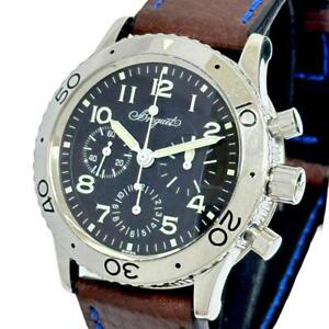 Breguet  3800ST Aeronaval Type XX Watches Stainless Steel/Brown leather belt...