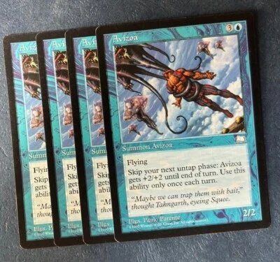 MTG 4X WEATHERLIGHT AVIZOA NM MAGIC THE GATHERING CREATURE BLUE RARE ENGLISH - Image 1 of 4