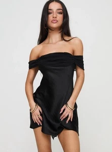 Prinzessin Polly Damen ADORATION MINIKLEID In Schwarz Größe US 0 Neu - Bild 1 von 8