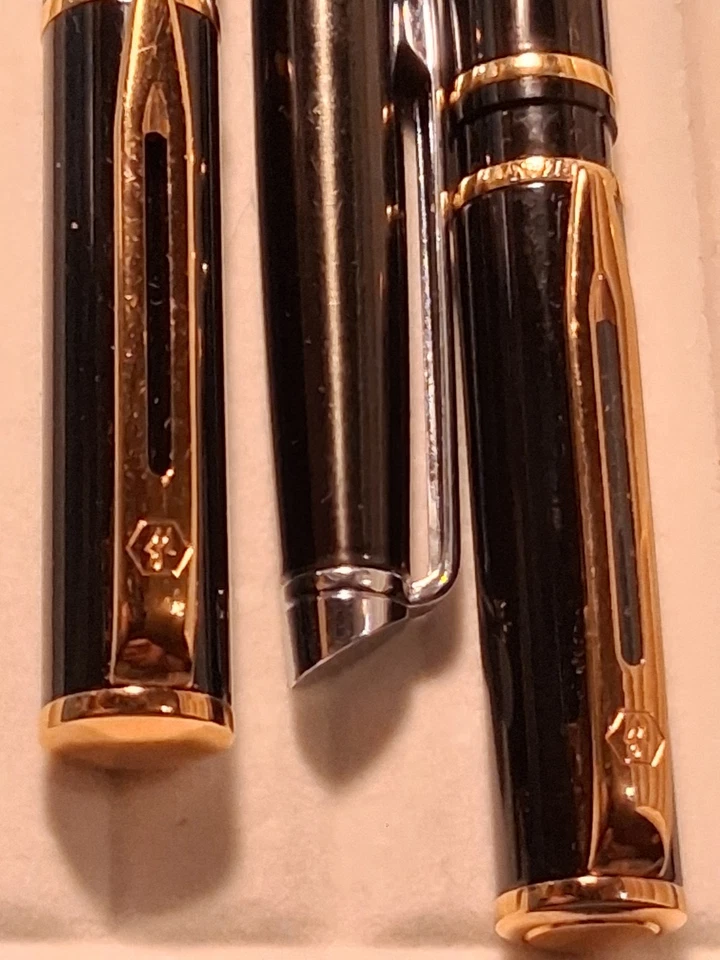 Waterman Laureat Fountain Pen and Rollerball + One Hemisphere Ballpoint Pen - Image 1 of 4