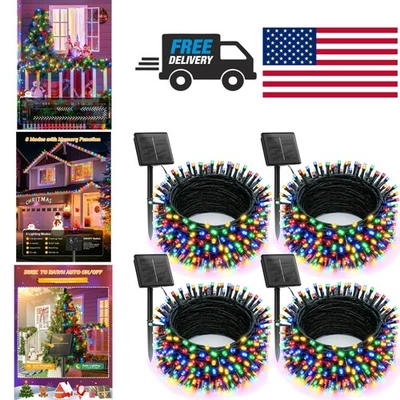 Solar Christmas Lights Outdoor Waterproof Multicolor LED Fairy String Lights Set - Image 1 of 4