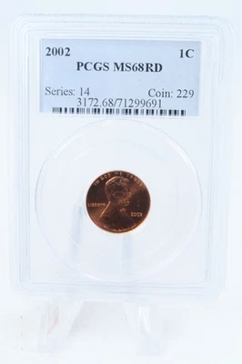 2002-P PCGS MS68RD Lincoln Memorial Cent Business Strike 1C - Image 1 of 2