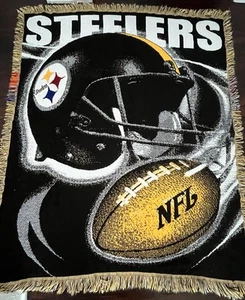 Pittsburg Steelers Tapestry Throw Blanket NFL Football USA 52x42in READ - Picture 1 of 9